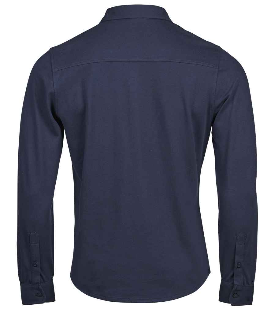 Tee Jays Luxury Stretch Long Sleeve Shirt - Navy