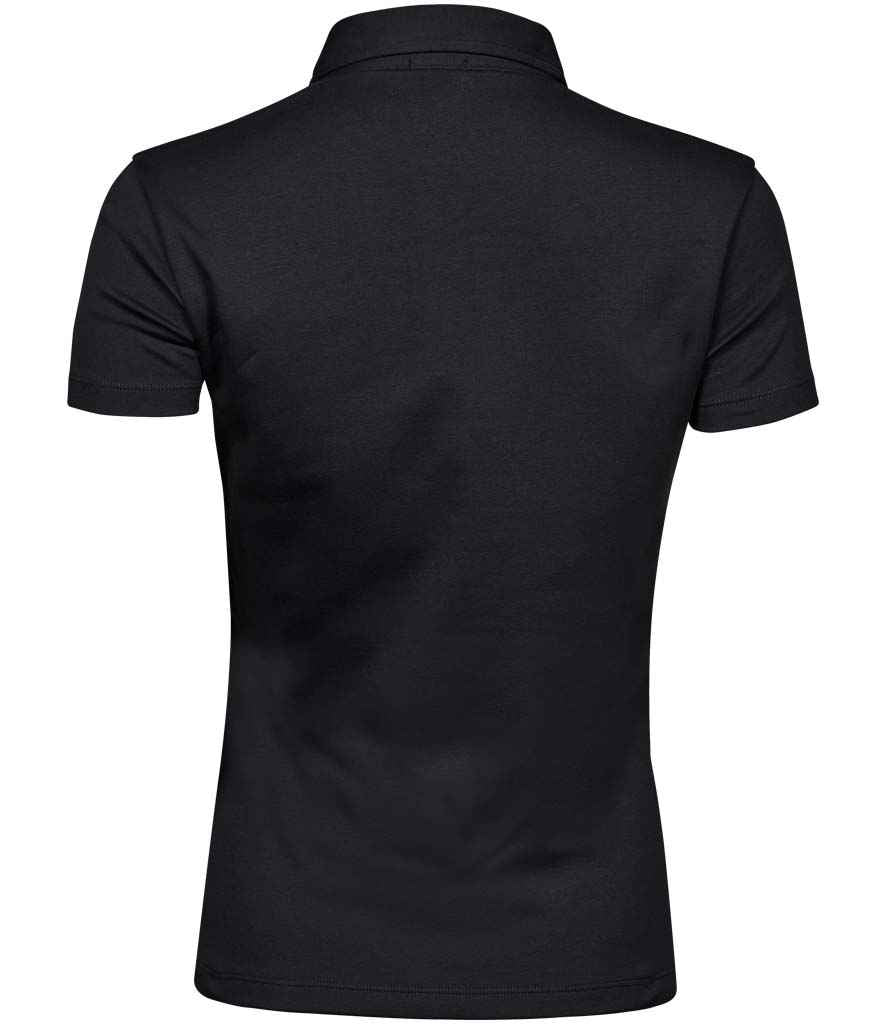 Tee Jays Ladies Pima Cotton Interlock Polo Shirt - Black