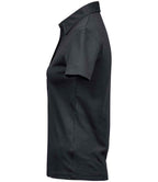 Tee Jays Ladies Pima Cotton Interlock Polo Shirt - Black