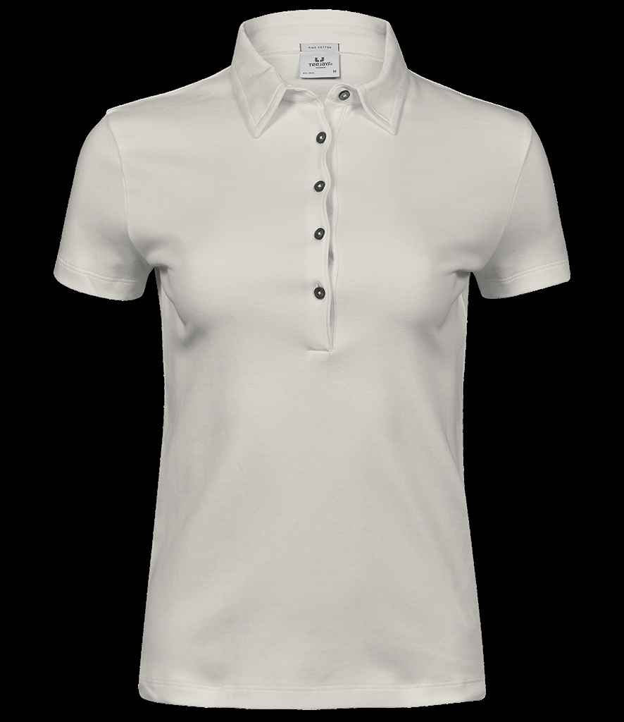 Tee Jays Ladies Pima Cotton Interlock Polo Shirt - Cement