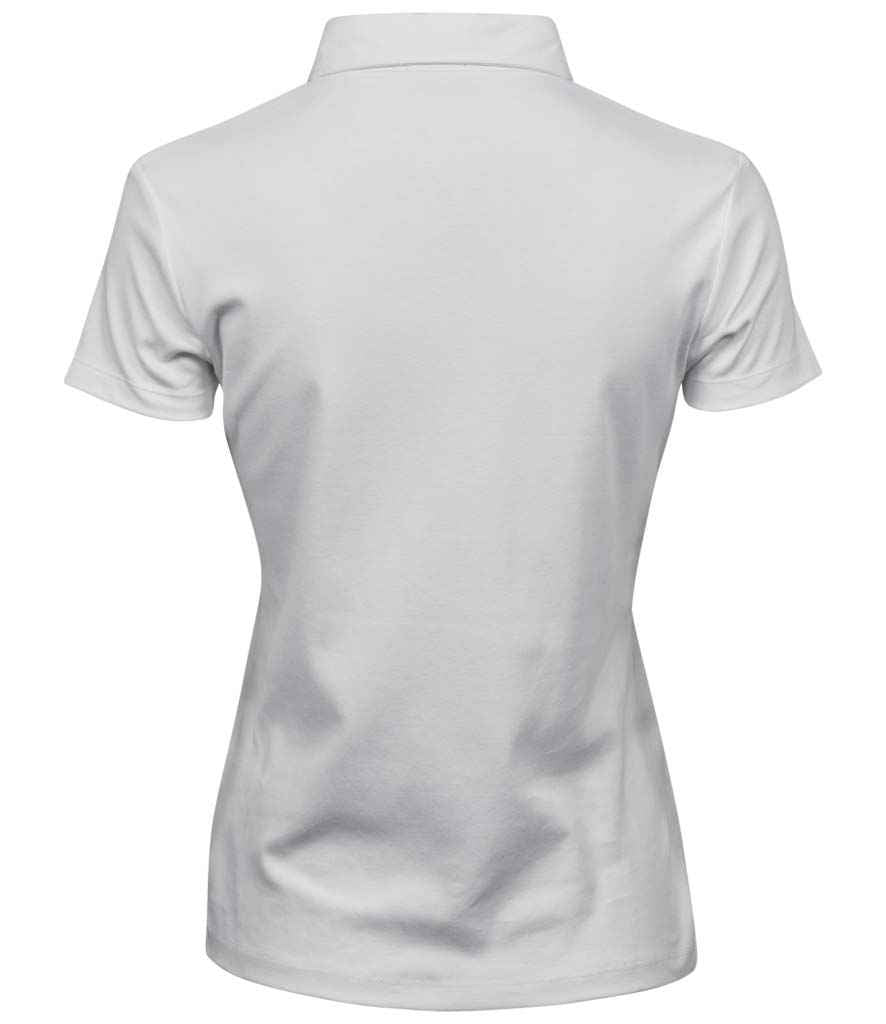 Tee Jays Ladies Pima Cotton Interlock Polo Shirt - White