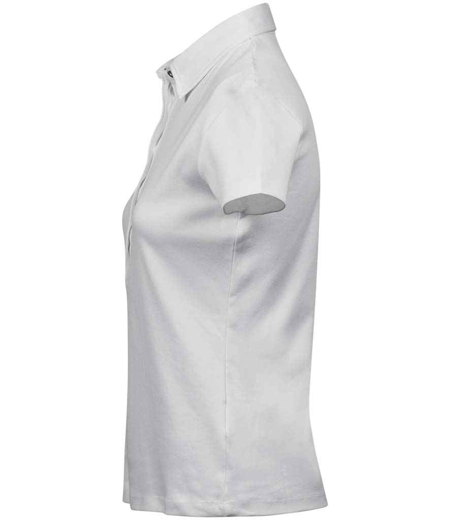 Tee Jays Ladies Pima Cotton Interlock Polo Shirt - White