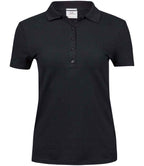 Tee Jays Ladies Luxury Stretch Polo Shirt - Black