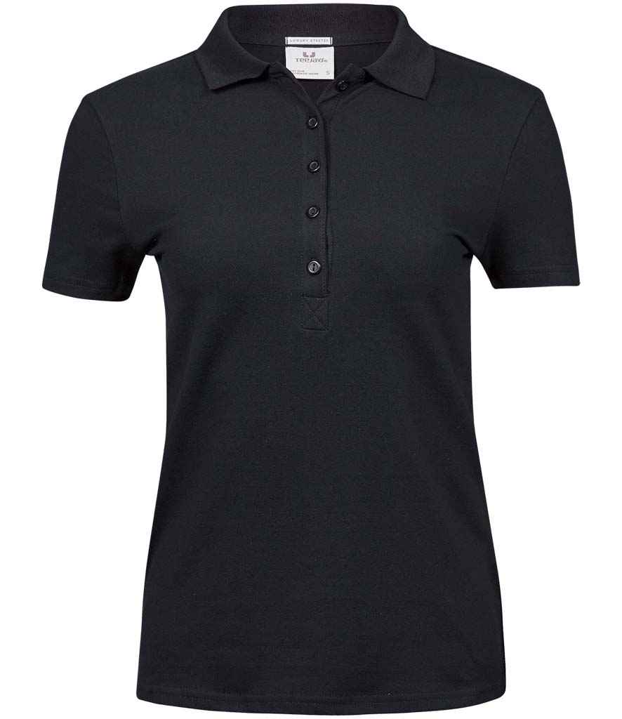 Tee Jays Ladies Luxury Stretch Polo Shirt - Black