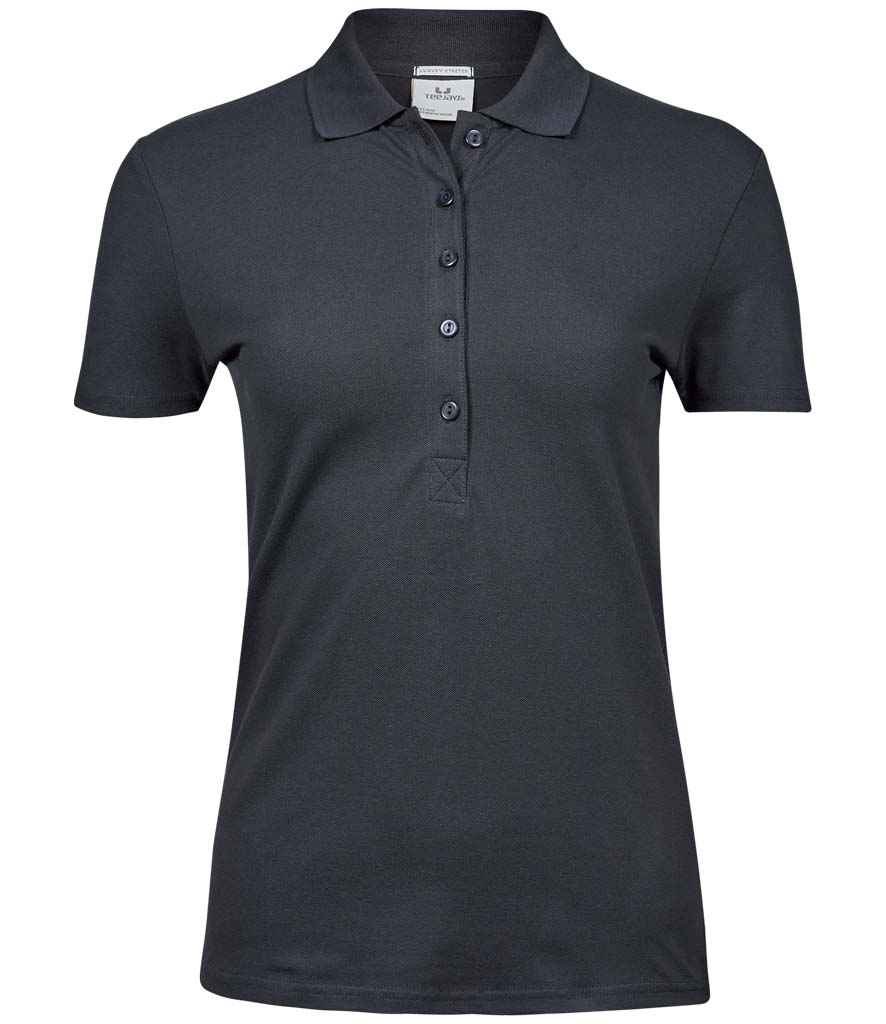 Tee Jays Ladies Luxury Stretch Polo Shirt - Dark Grey