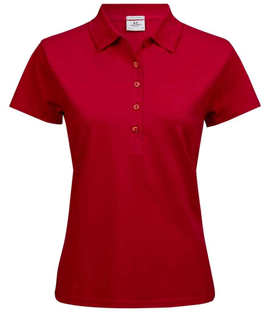 Tee Jays Ladies Luxury Stretch Polo Shirt - Red