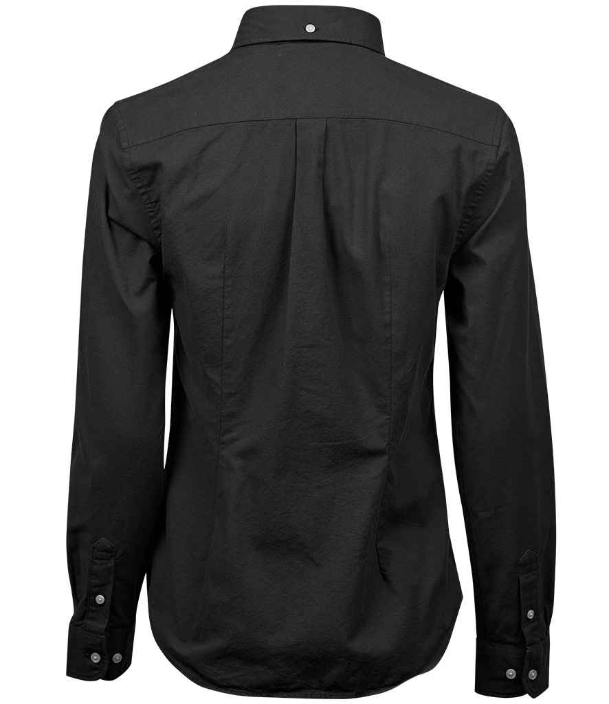 Tee Jays Ladies Perfect Long Sleeve Oxford Shirt - Black