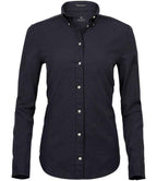 Tee Jays Ladies Perfect Long Sleeve Oxford Shirt - Black