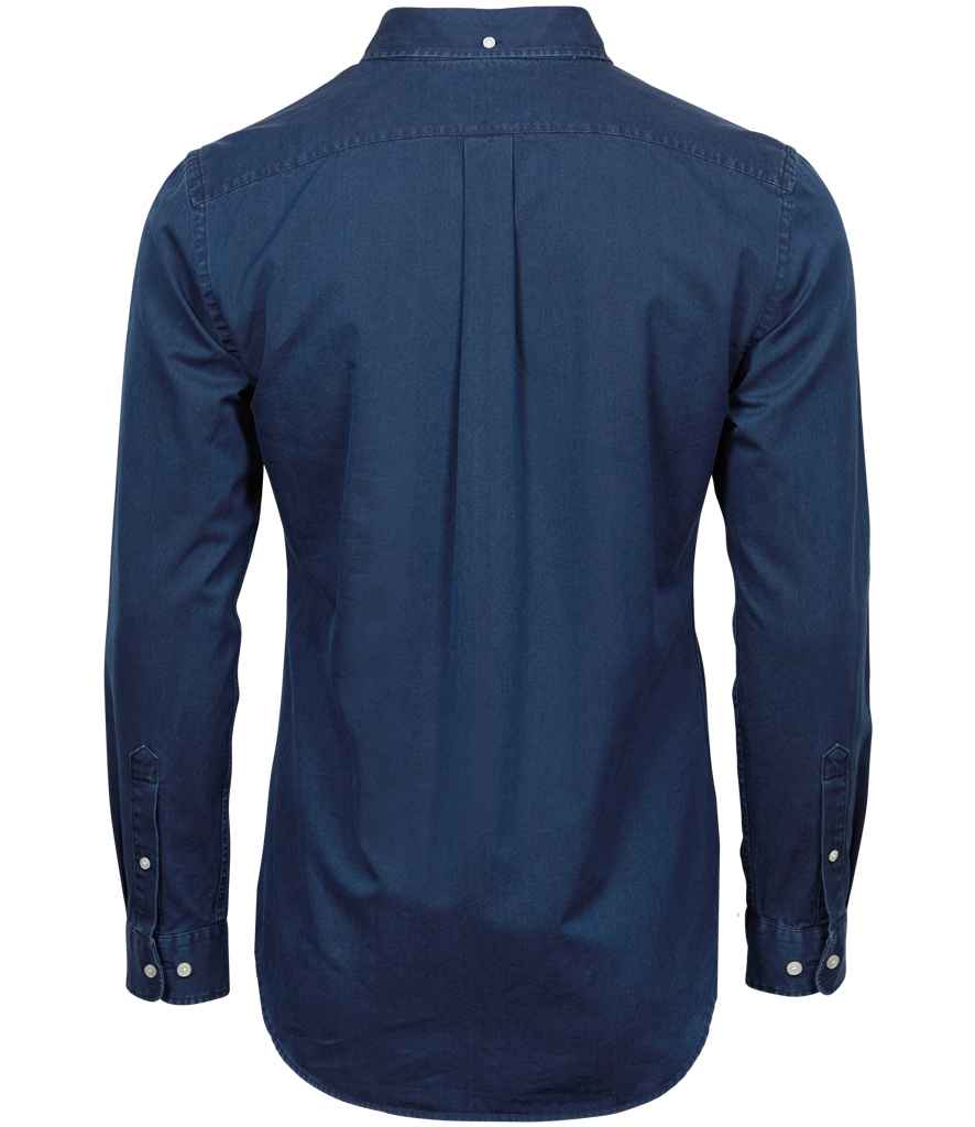 Tee Jays Long Sleeve Casual Twill Shirt - Indigo