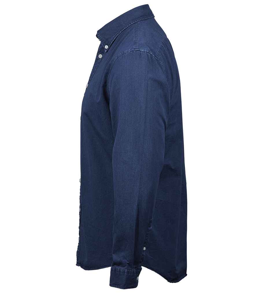 Tee Jays Long Sleeve Casual Twill Shirt - Indigo
