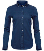 Tee Jays Ladies Long Sleeve Casual Twill Shirt - Indigo