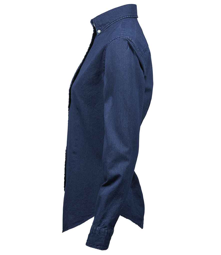 Tee Jays Ladies Long Sleeve Casual Twill Shirt - Indigo