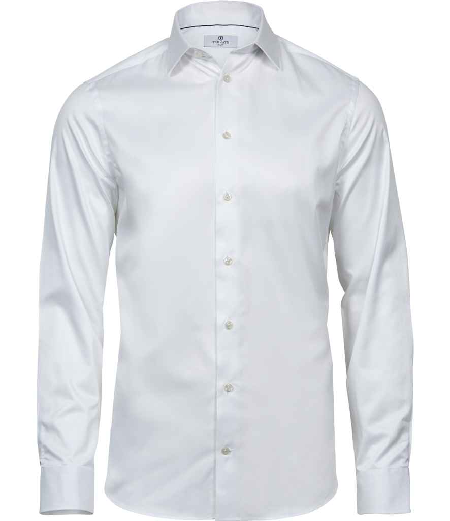 Tee Jays Luxury Slim Fit Long Sleeve Oxford Shirt - White