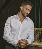 Tee Jays Luxury Slim Fit Long Sleeve Oxford Shirt - White