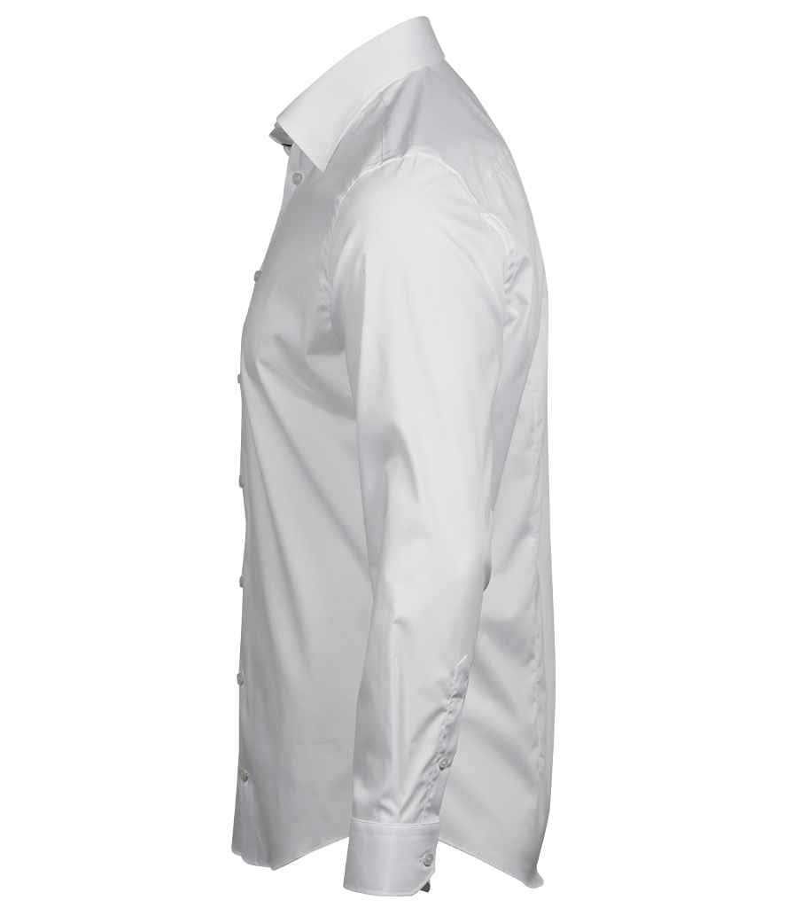 Tee Jays Luxury Stretch Long Sleeve Shirt - White