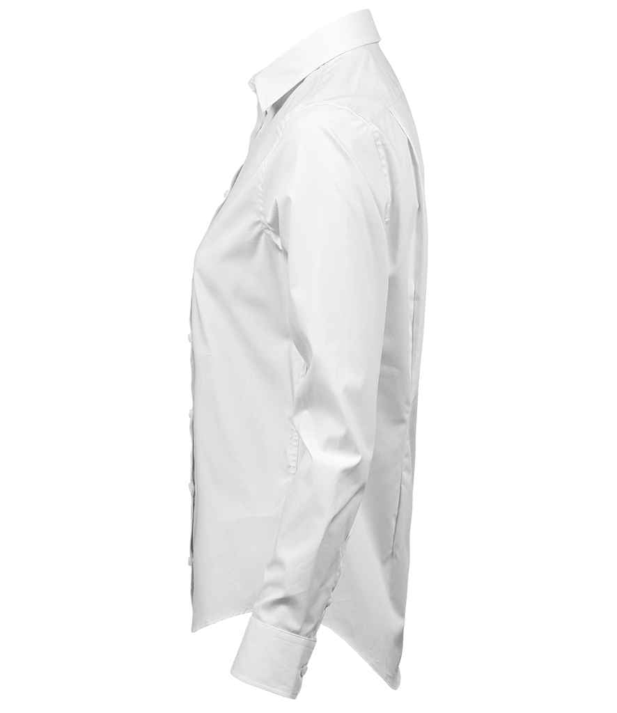 Tee Jays Ladies Stretch Luxury Long Sleeve Poplin Shirt - White