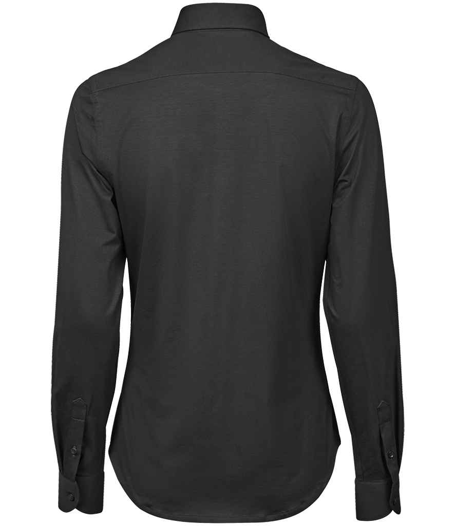 Tee Jays Ladies Active Long Sleeve Stretch Shirt - Black