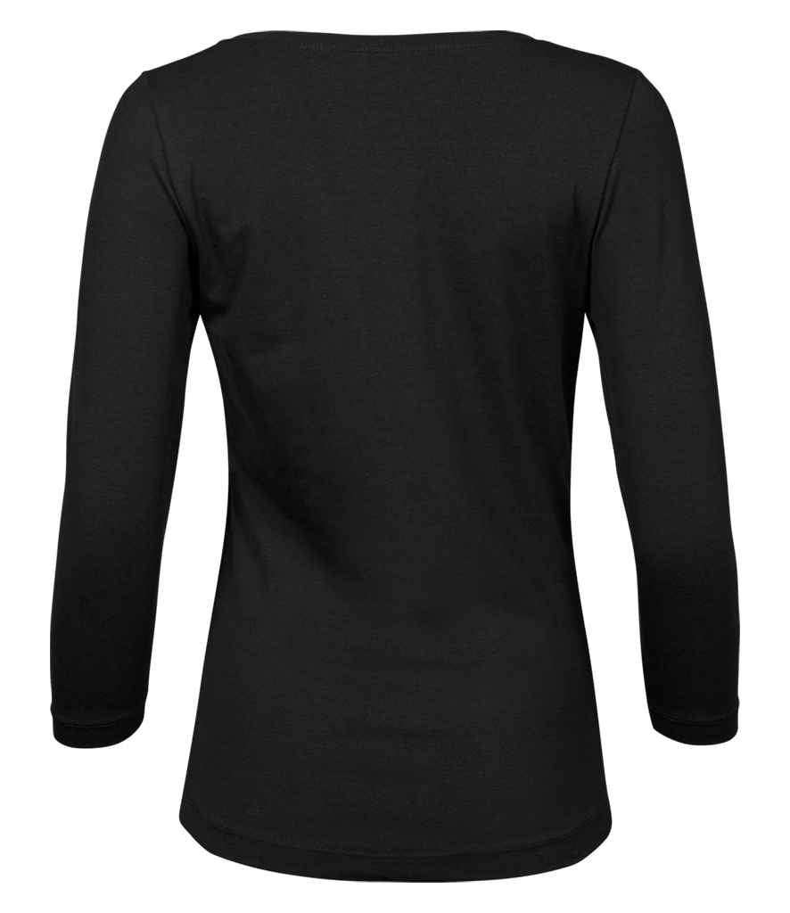 Tee Jays Ladies Stretch 3/4 Sleeve T-Shirt - Black