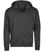 Tee Jays Unlabeled Hooded Full Zip Sweatshirt - Black
