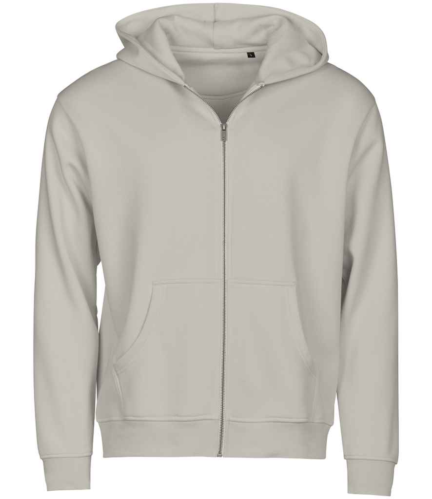 Tee Jays Unlabeled Hooded Full Zip Sweatshirt - Cement