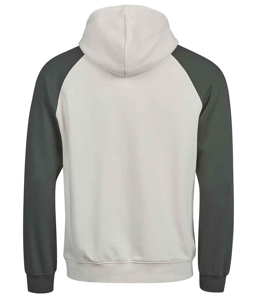 Tee Jays Unlabeled Two-Tone Hooded Sweatshirt - Cement/Dark Green