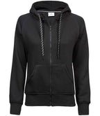 Tee Jays Ladies Fashion Zip Hooded Sweatshirt - Black