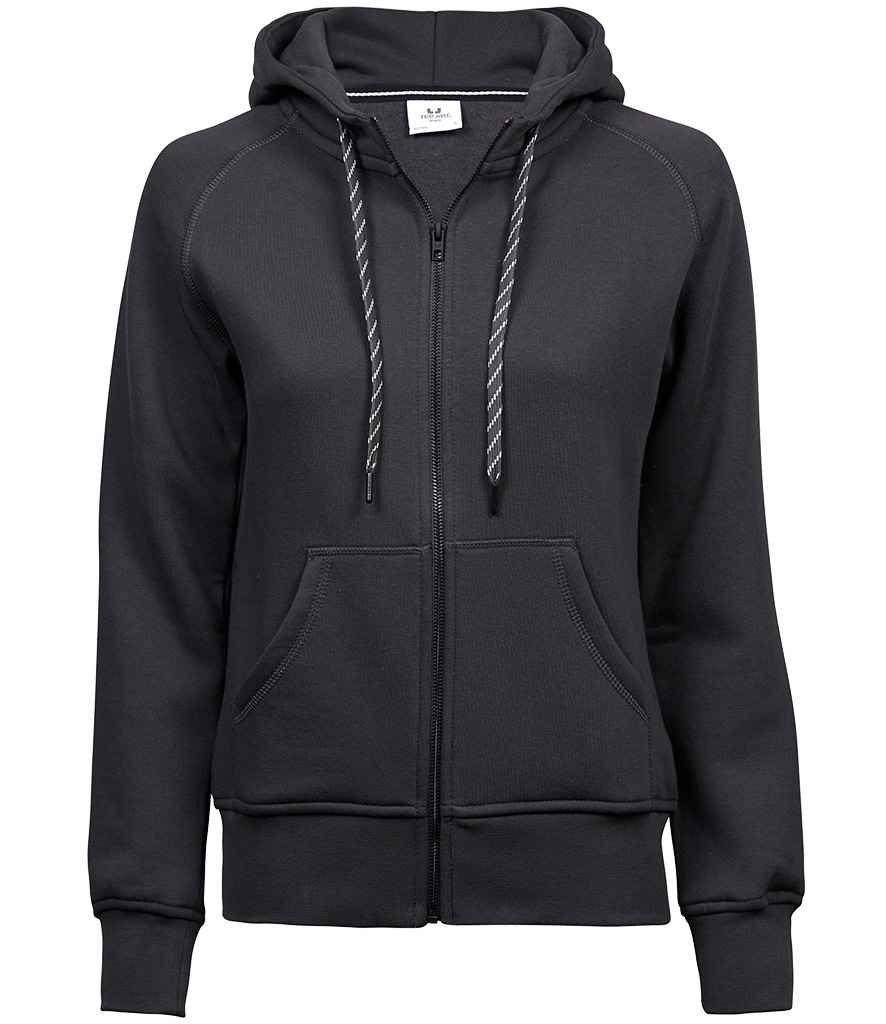 Tee Jays Ladies Fashion Zip Hooded Sweatshirt - Dark Grey