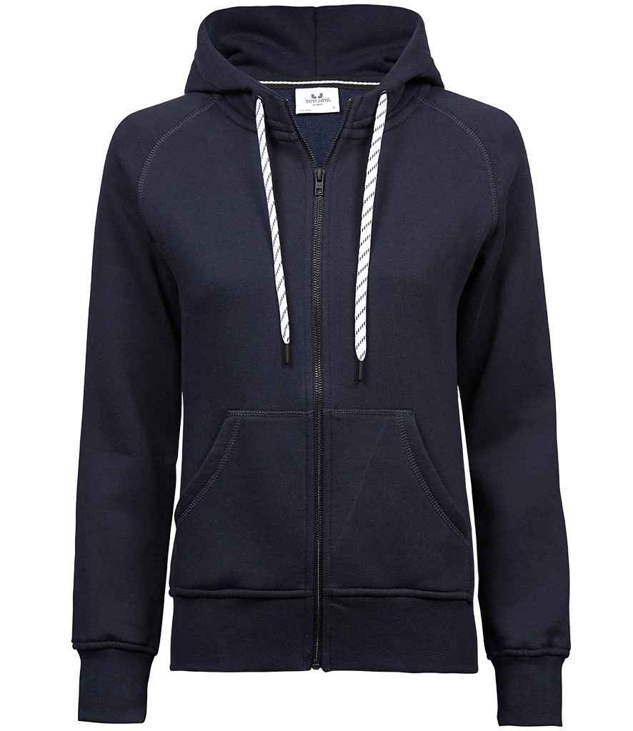 Tee Jays Ladies Fashion Zip Hooded Sweatshirt - Navy