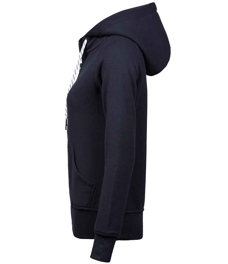 Tee Jays Ladies Fashion Zip Hooded Sweatshirt - Navy