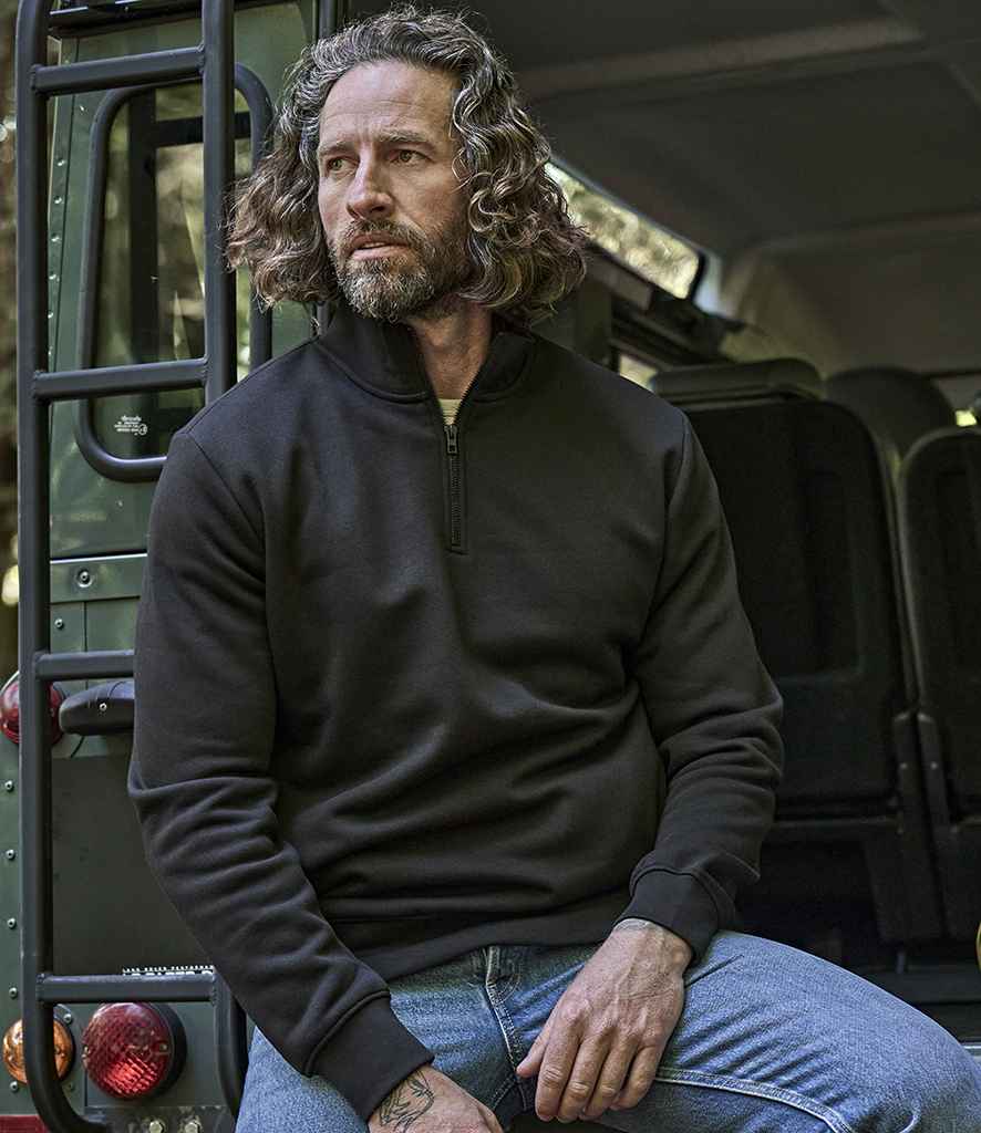 Tee Jays Half Zip Sweatshirt - Black