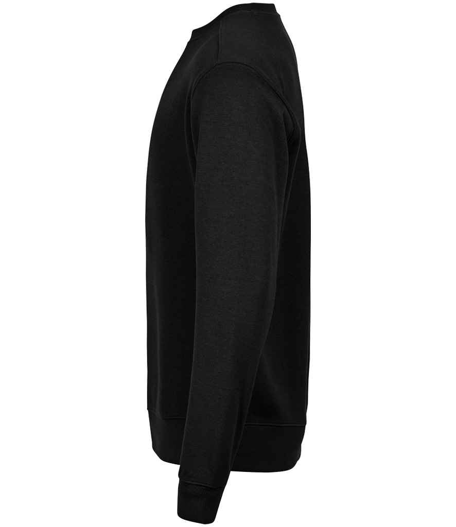 Tee Jays Ribbed Interlock Crew Neck Sweatshirt - Black