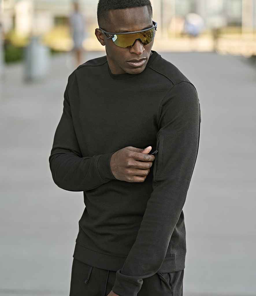 Tee Jays Athletic Crew Neck Sweatshirt - Black