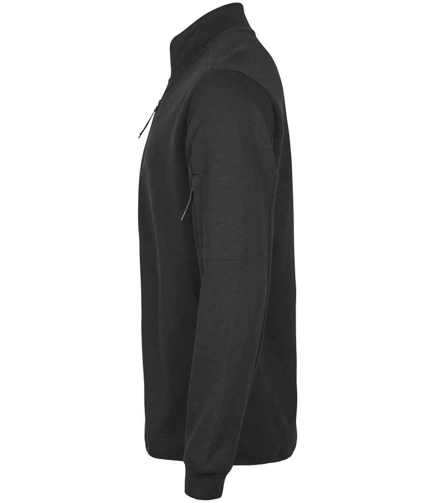 Tee Jays Athletic Full Zip Sweat Cardigan - Black