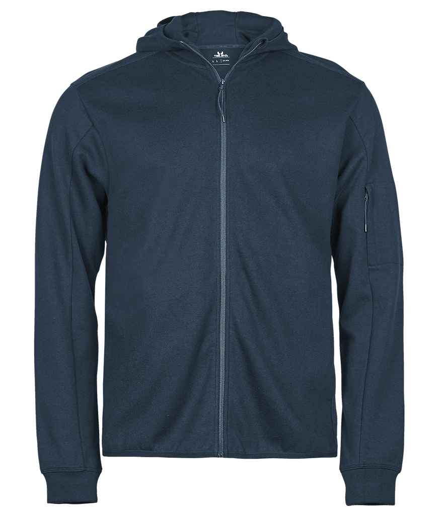 Tee Jays Athletic Hooded Full Zip Sweat Jacket - Ink Blue