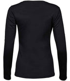 Tee Jays Ladies Long Sleeve Interlock T-Shirt - Black