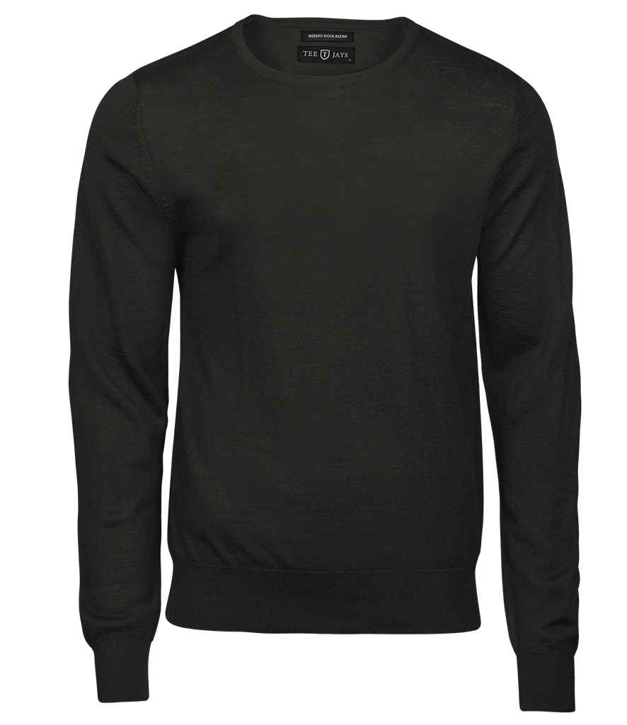 Tee Jays Merino Blend Crew Neck Sweater - Pine