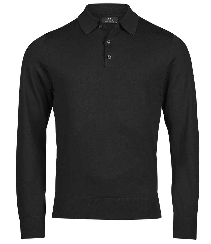 Tee Jays Knitted Polo Shirt - Black