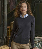 Tee Jays Ladies Crew Neck Sweater - Black