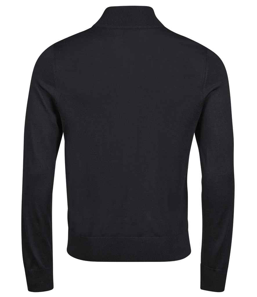 Tee Jays Knitted Full Zip Sweater - Black