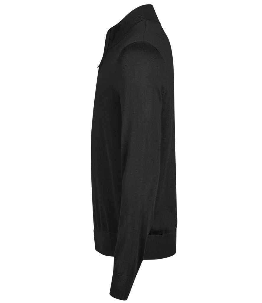 Tee Jays Knitted Full Zip Sweater - Black