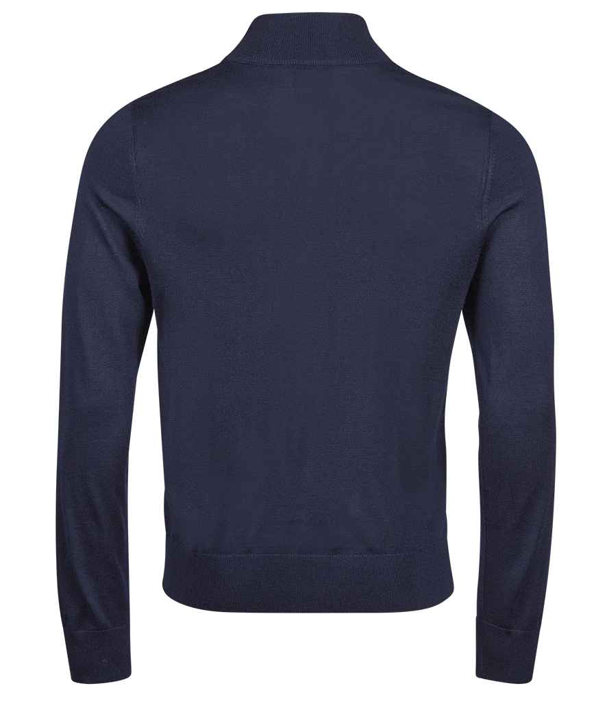 Tee Jays Knitted Full Zip Sweater - Navy