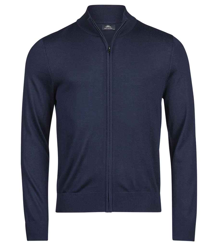 Tee Jays Knitted Full Zip Sweater - Navy