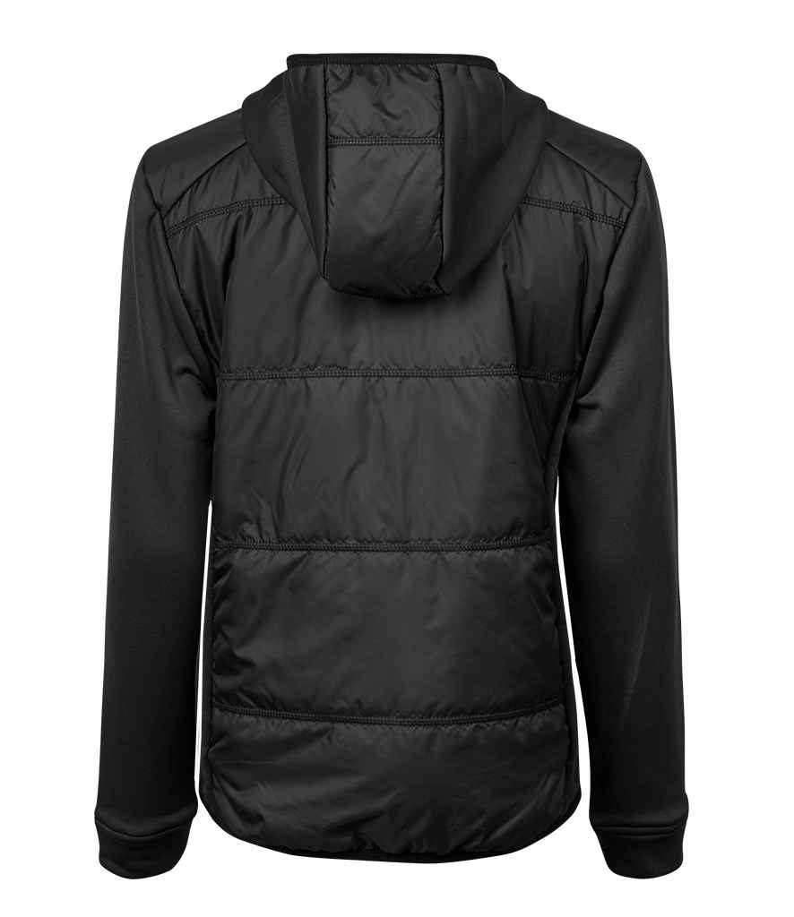 Tee Jays Ladies Hybrid-Stretch Hooded Jacket - Black/Black