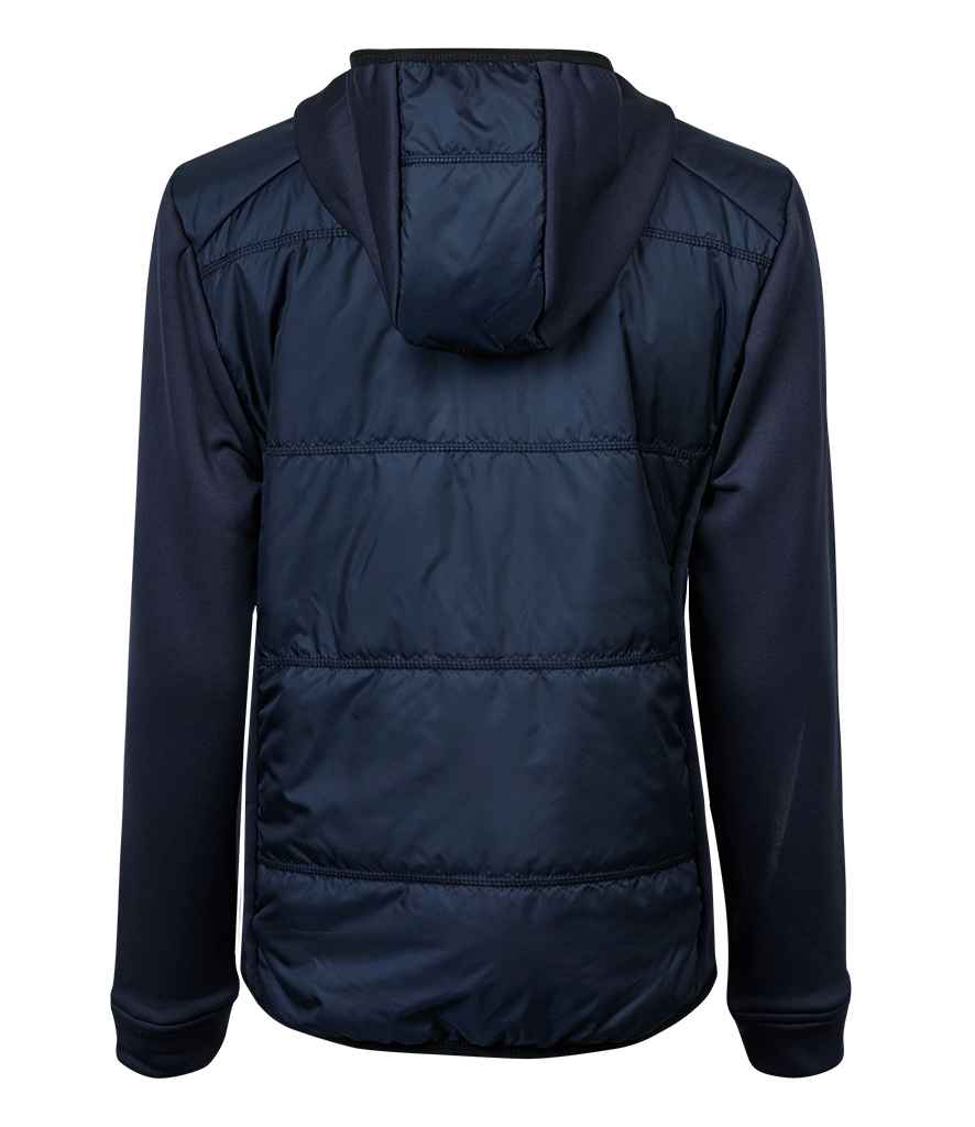 Tee Jays Ladies Hybrid-Stretch Hooded Jacket - Navy/Navy