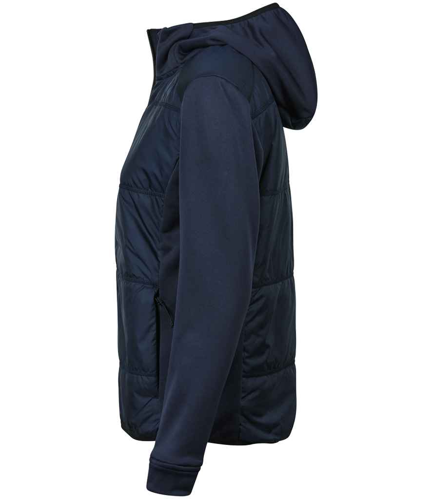 Tee Jays Ladies Hybrid-Stretch Hooded Jacket - Navy/Navy