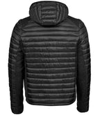 Tee Jays Crossover Hooded Padded Outdoor Jacket - Black/Black Melange