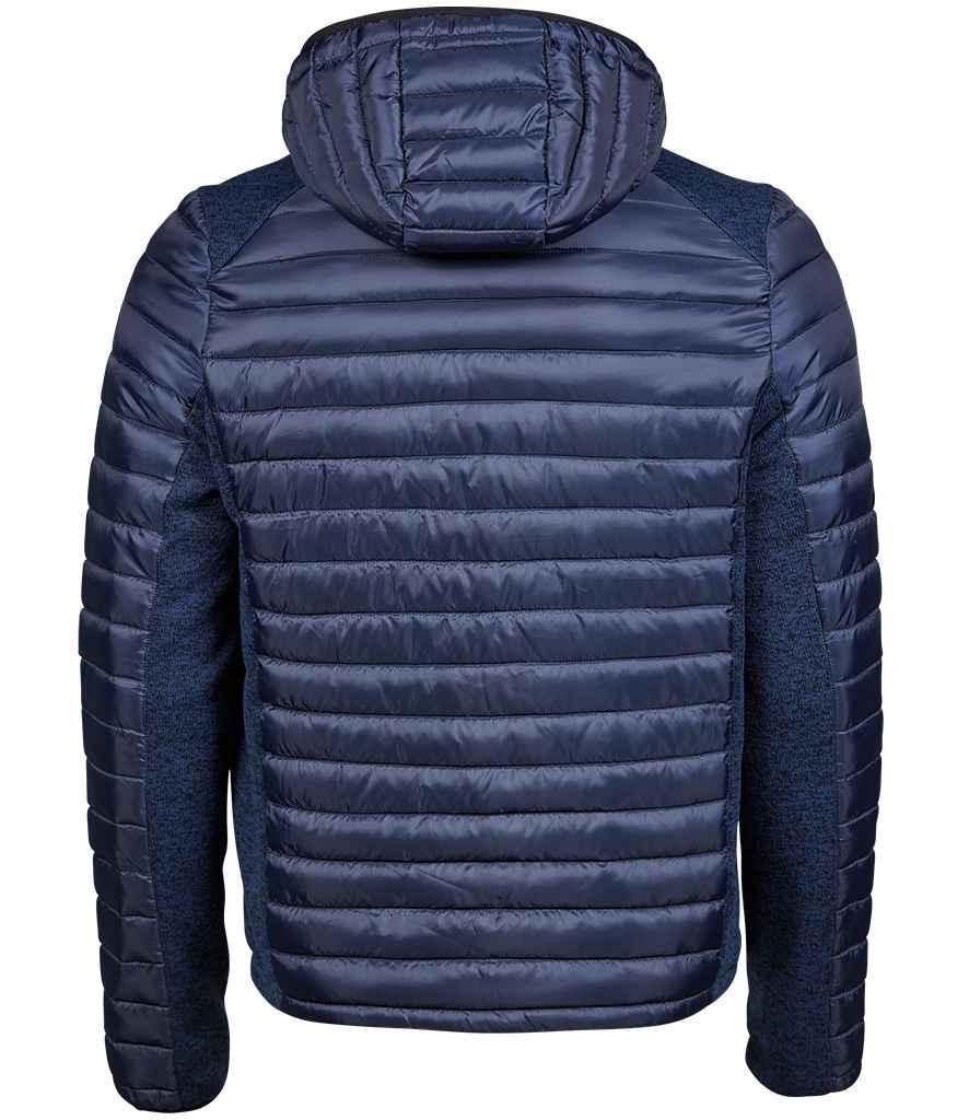 Tee Jays Crossover Hooded Padded Outdoor Jacket - Navy/Navy Melange