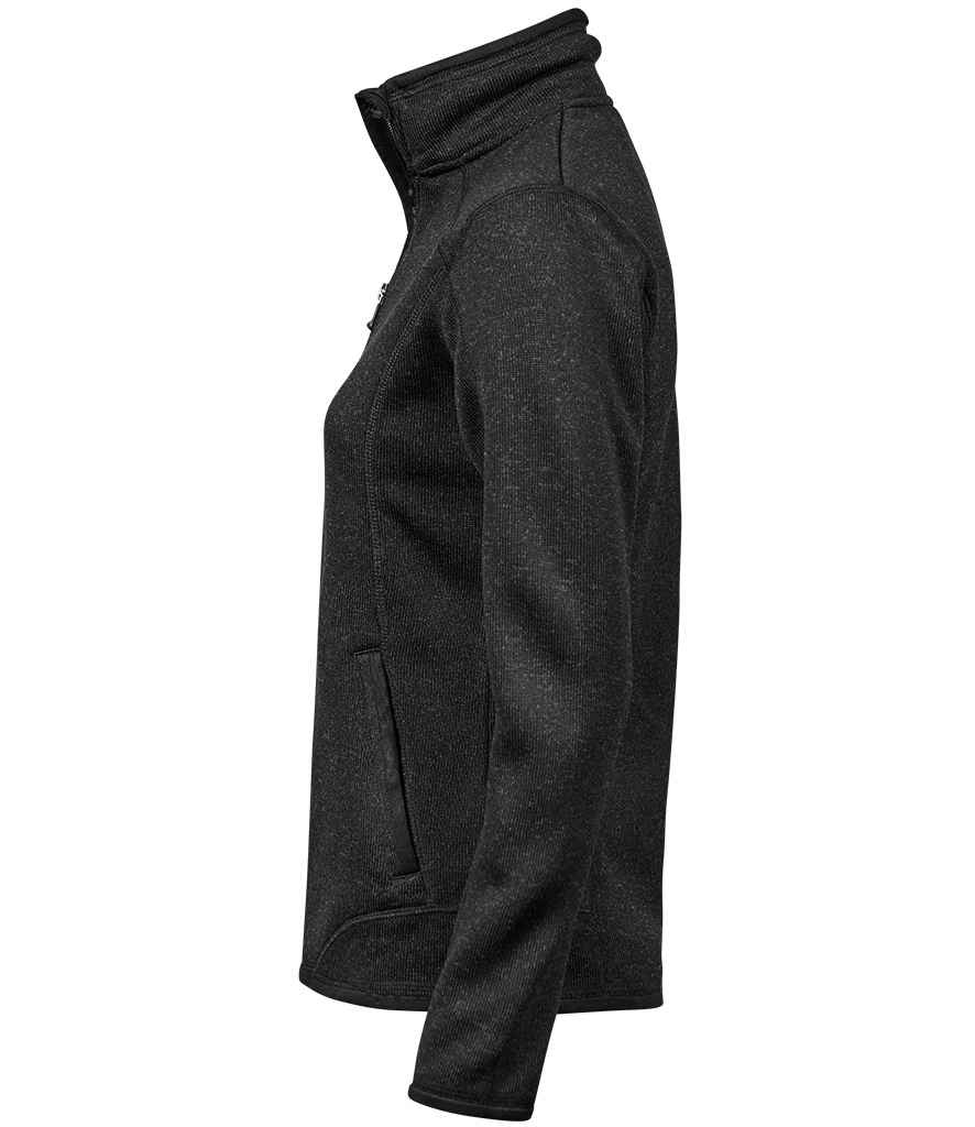 Tee Jays Ladies Knitted Outdoor Fleece Jacket - Black
