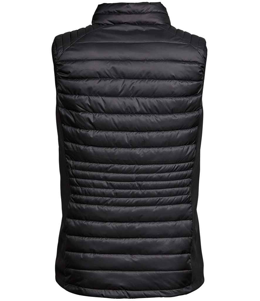 Tee Jays Ladies Crossover Padded Bodywarmer - Black/Black