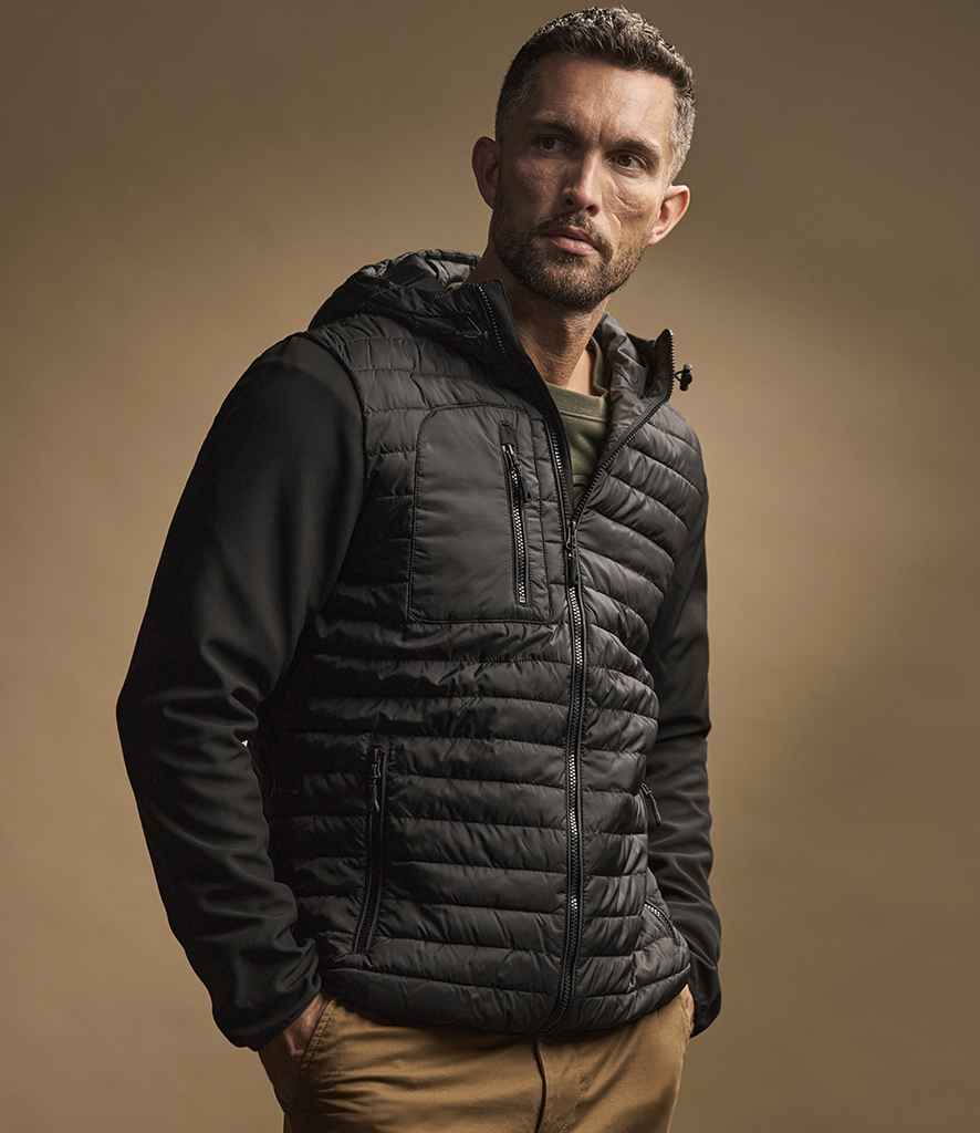 Tee Jays Crossover Hooded Jacket - Black/Black